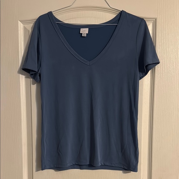 A New Day Blue Fitted Short Sleeve T-Shirt - Picture 1 of 1